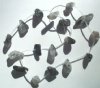 16 inch strand of Side Drilled Rutilated Quartz Nuggets